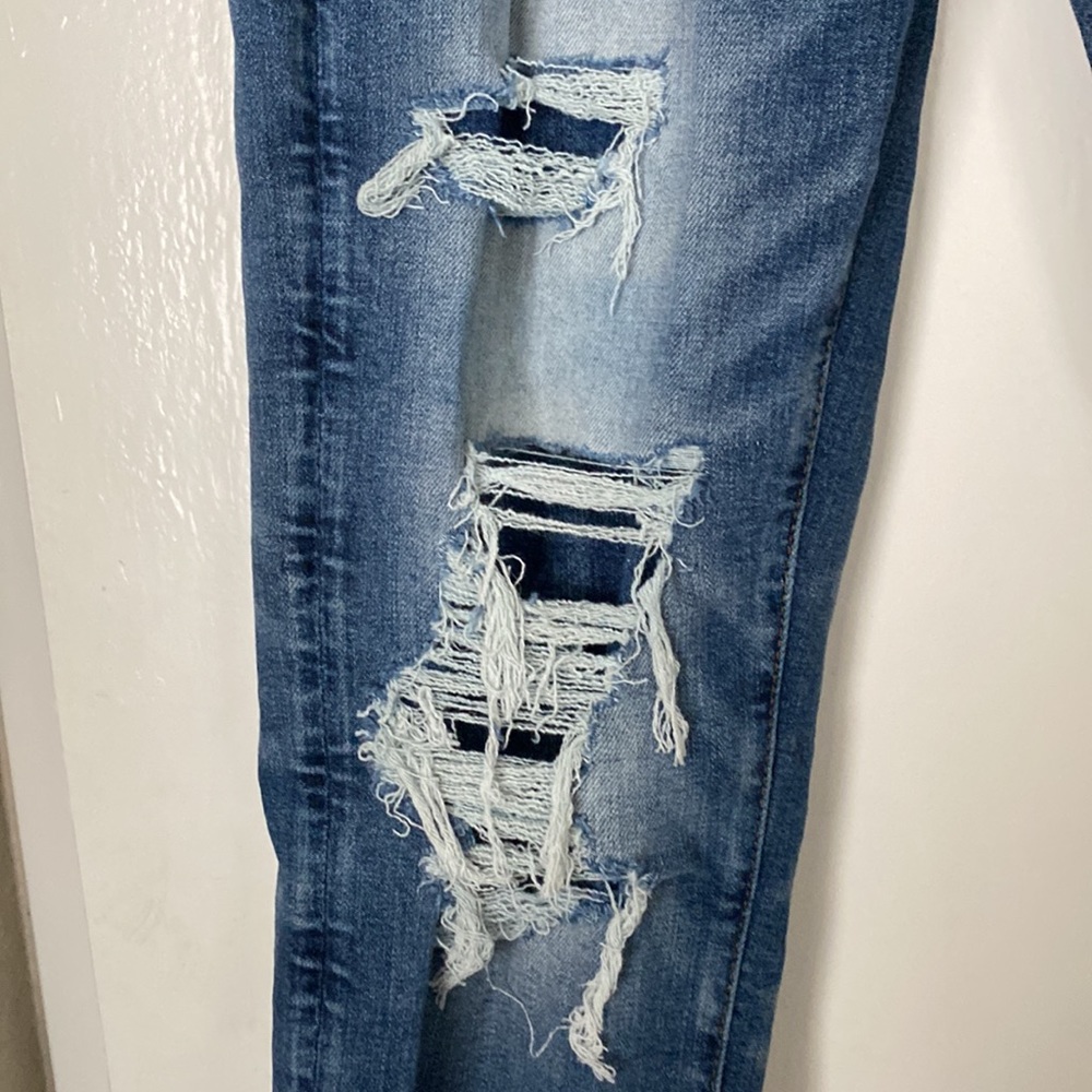 Blue American Eagle Men’s Ripped Skinny Jeans Size 31x32 Barely Worn - Picture 5 of 10